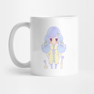 Poker Face Chibi Girl Mug